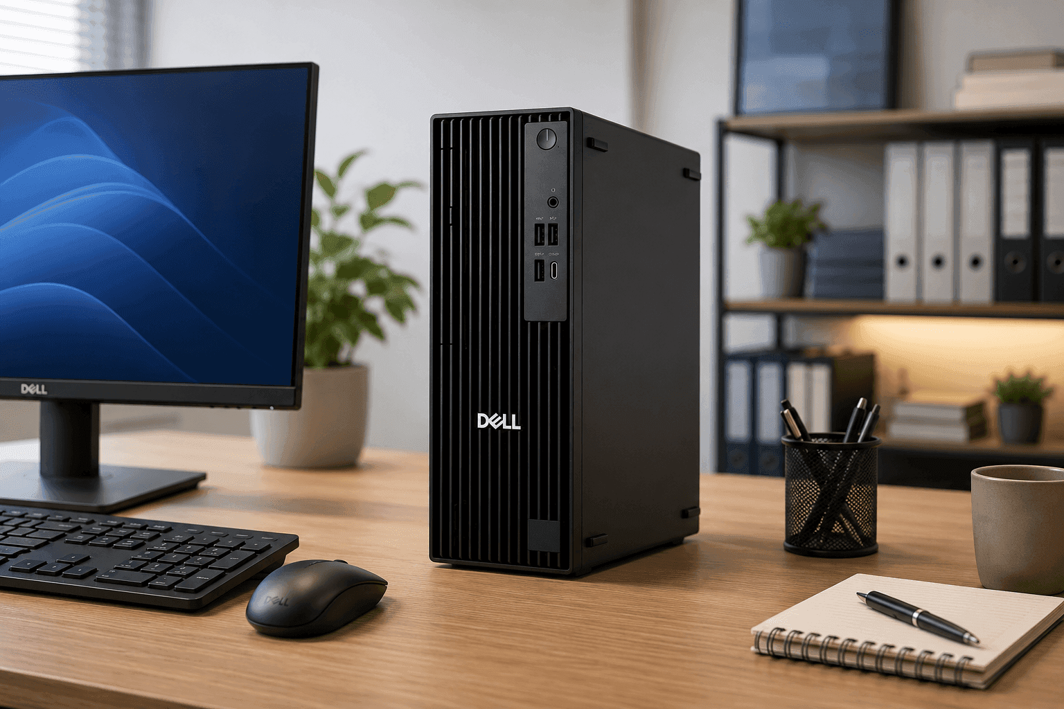 Dell Pro Slim Business Desktop compact enterprise PC with Intel Core processor and space-saving design for modern offices