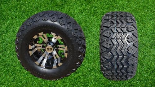 VAMPIRE Machined/Black Golf Cart Wheels: A Stylish Upgrade That Goes Beyond Looks