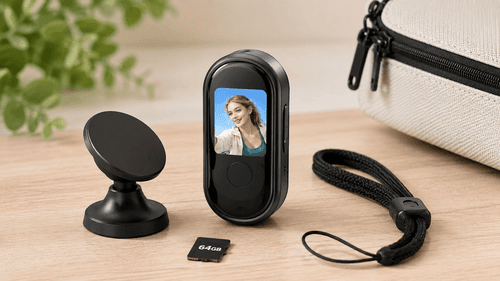 CAMWORLD 4K Mini Body Camera with clip-on design for hands-free video recording