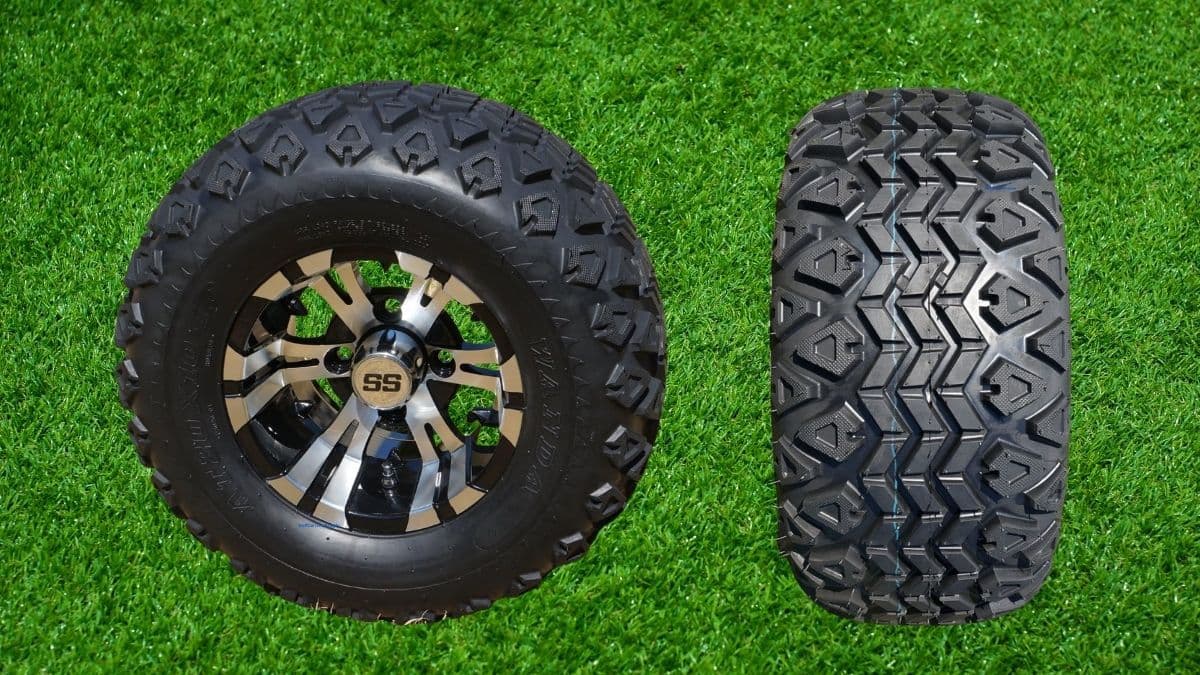 VAMPIRE Machined/Black Golf Cart Wheels: A Stylish Upgrade That Goes Beyond Looks